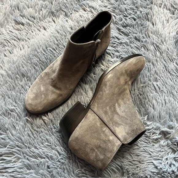Sam Edelman Gray Suede Petty Ankle Boots Size 8 - Picture 3 of 4